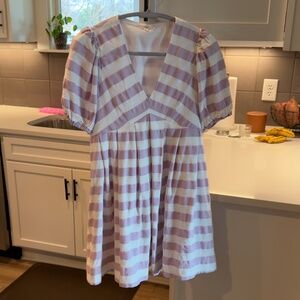 Entro Lilac Striped Dress